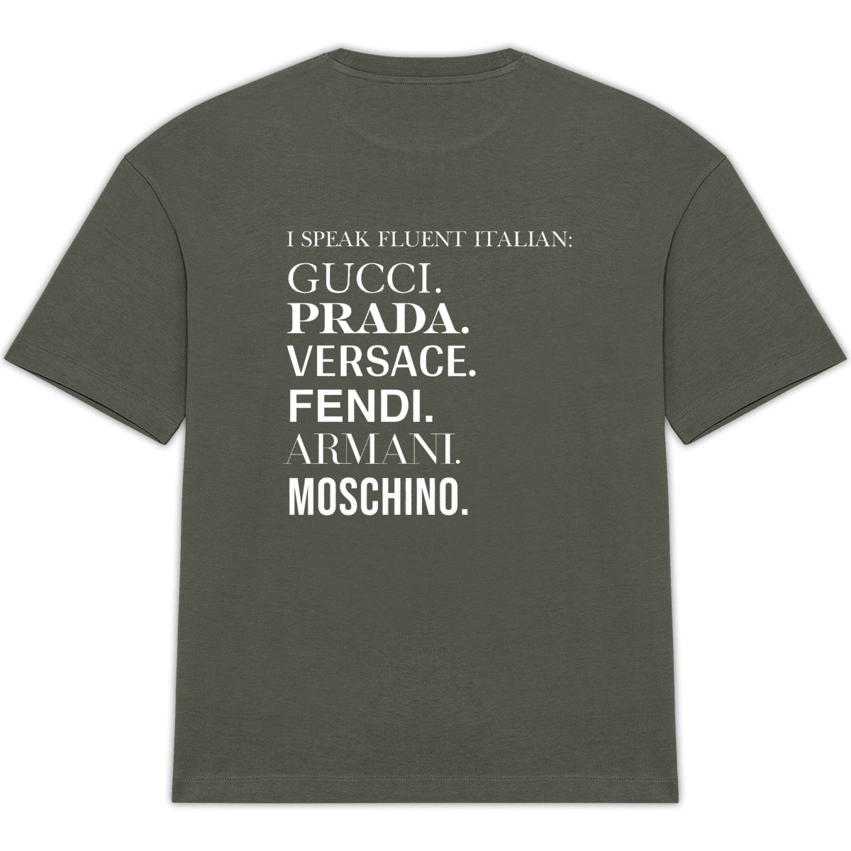 TEE SHIRT ITALIAN LANGUAGE NOIR